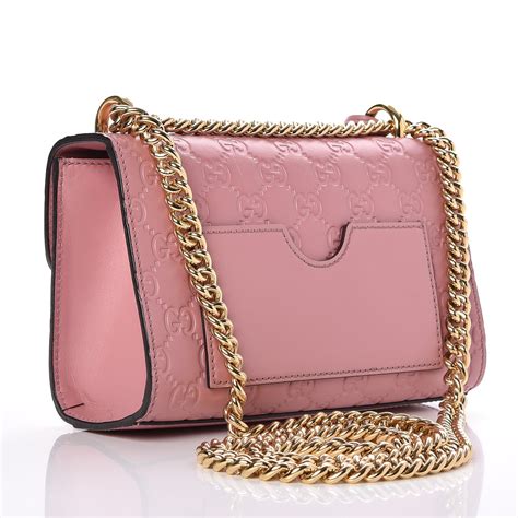 gucci guccissima small padlock signature top handle bag rose baby|Gucci shoulder bag.